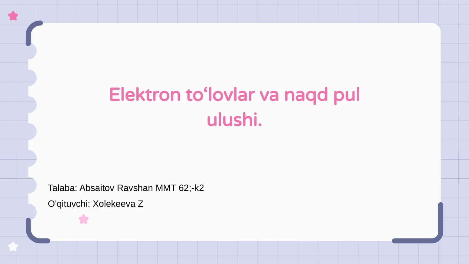 Elektron to‘lovlar va naqd pul ulushi