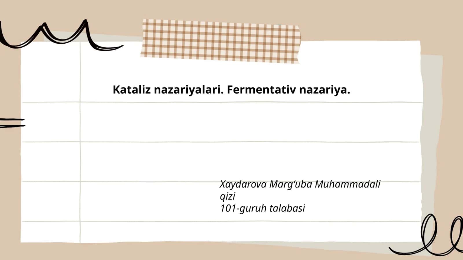 Kataliz nazariyalari. Fermentativ nazariya