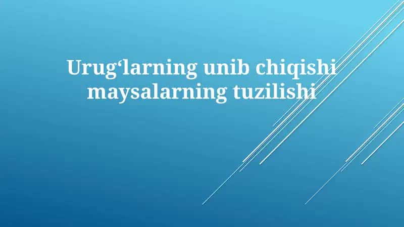 Urug' unib chiqishi