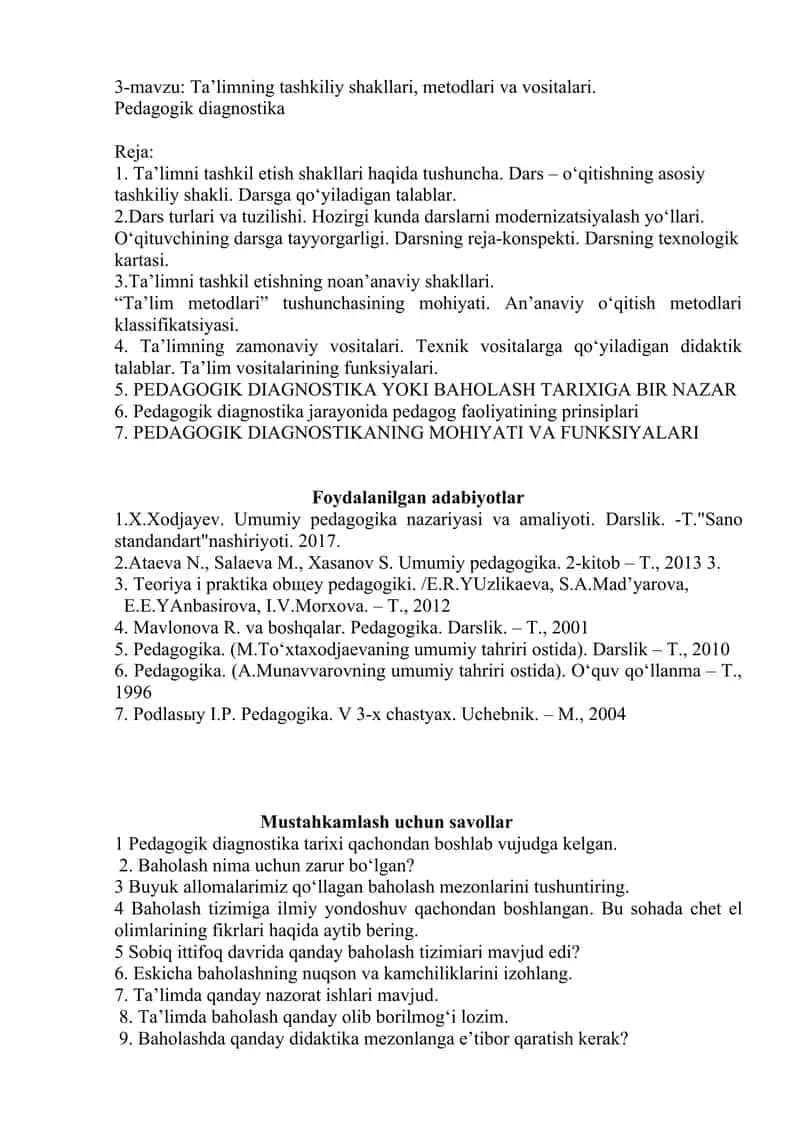 Pedagogik diagnostika