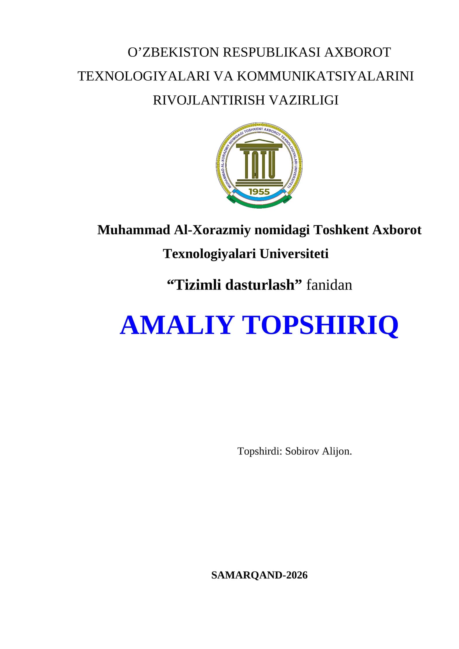 AMALIY TOPSHIRIQ - Producer–Consumer modeli (Buffer orqali sinxronizatsiya)