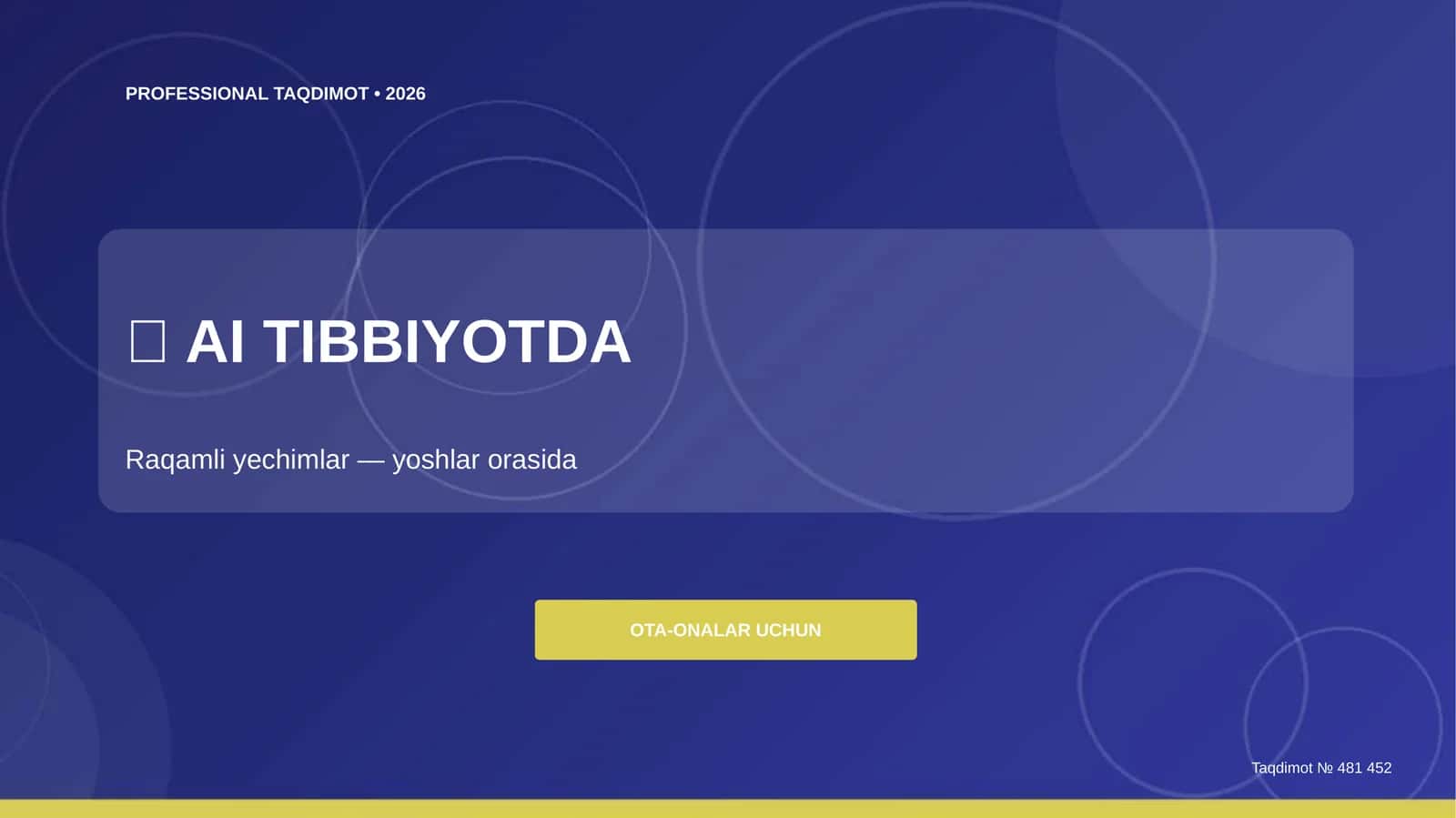 AI tibbiyotda: Raqamli yechimlar (yoshlar orasida) [Ota-onalar uchun]