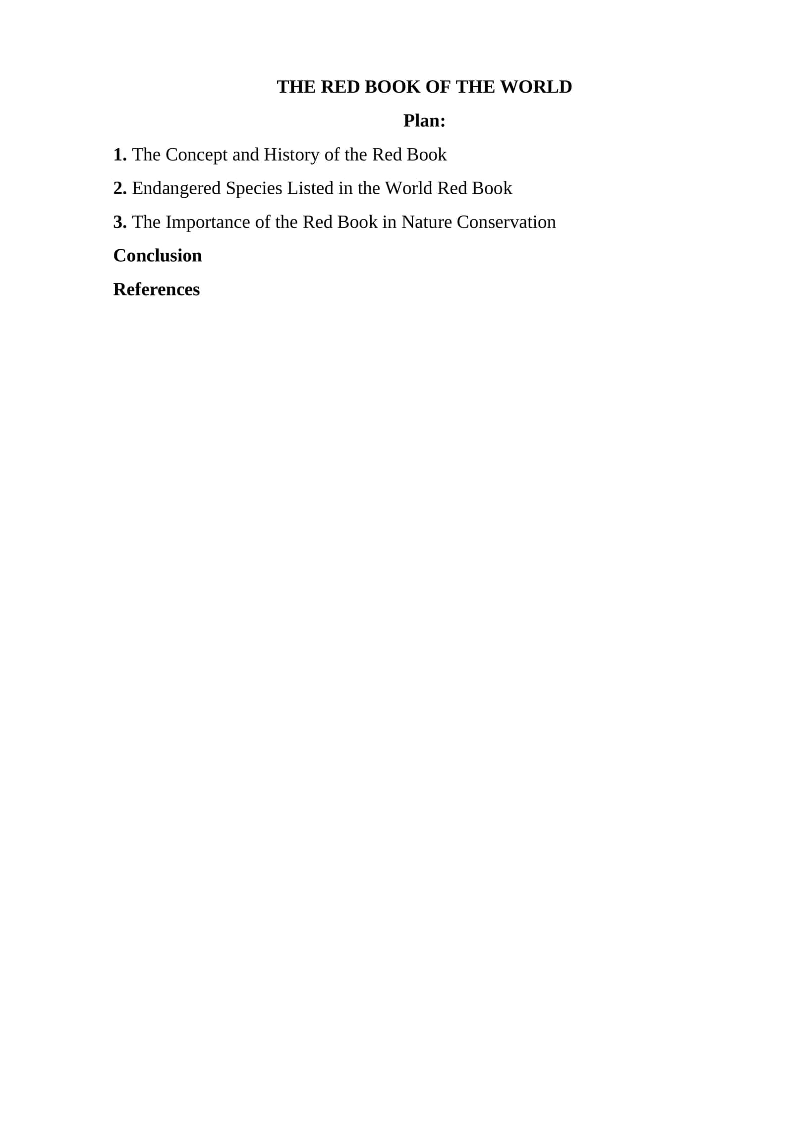 The Red Book of the World