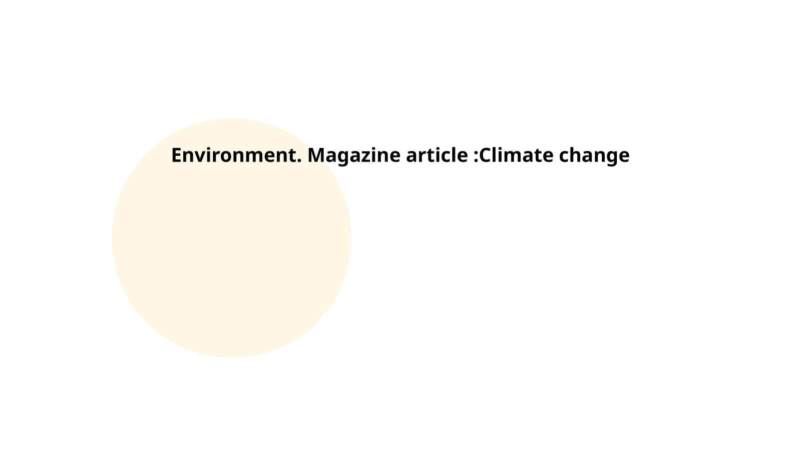 Climate change