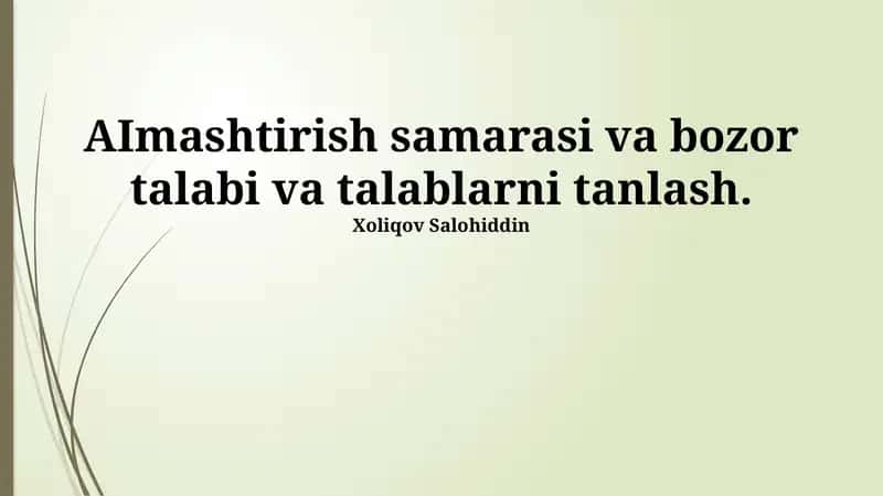 Massaviy moslashtirish: Kirish