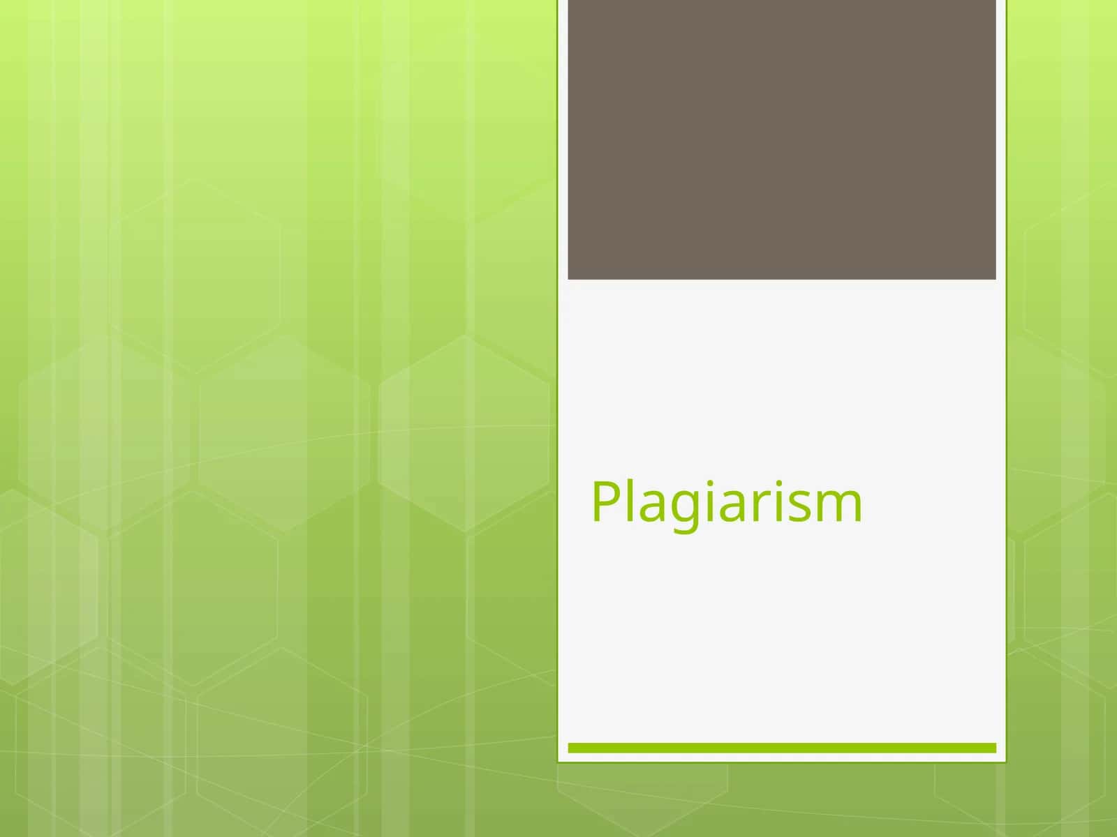 Plagiarism