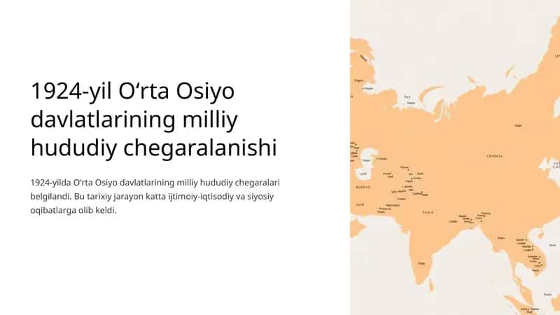 Oʻrta Osiyo davlatlarining milliy hududiy chegaralanishi