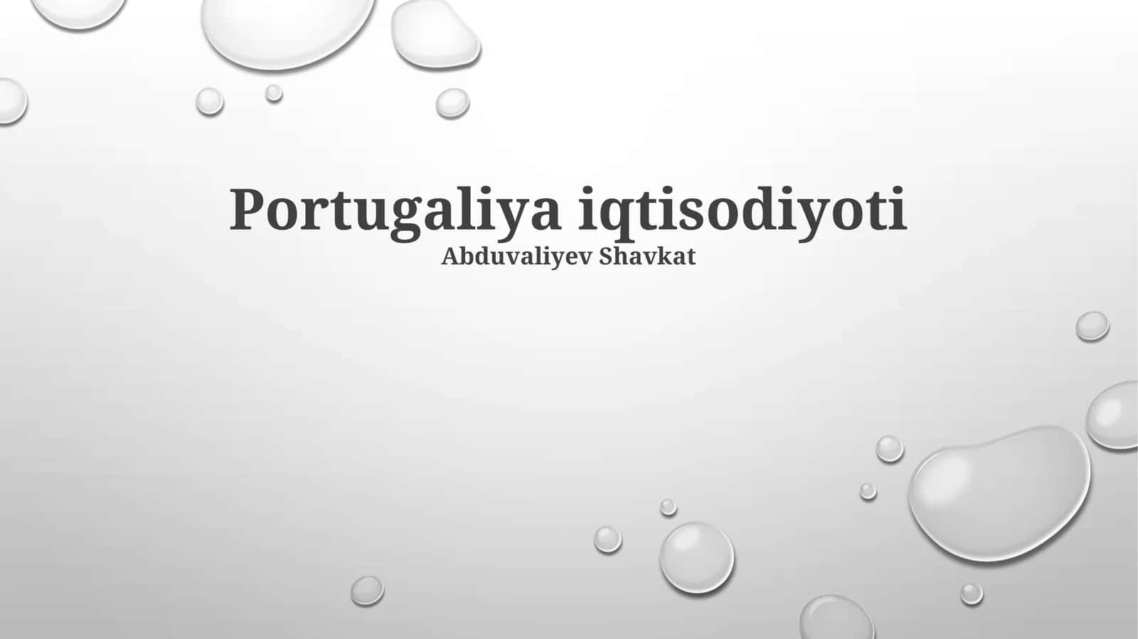 Portugaliya iqtisodiyoti