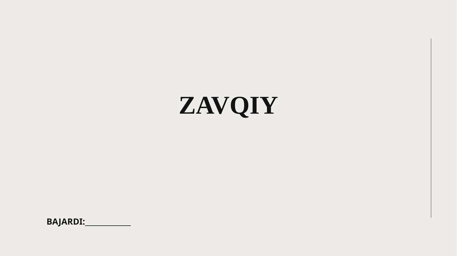 Zavqiy
