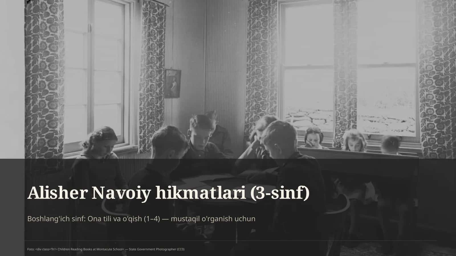 Alisher Navoiy hikmatlari (3-sinf)