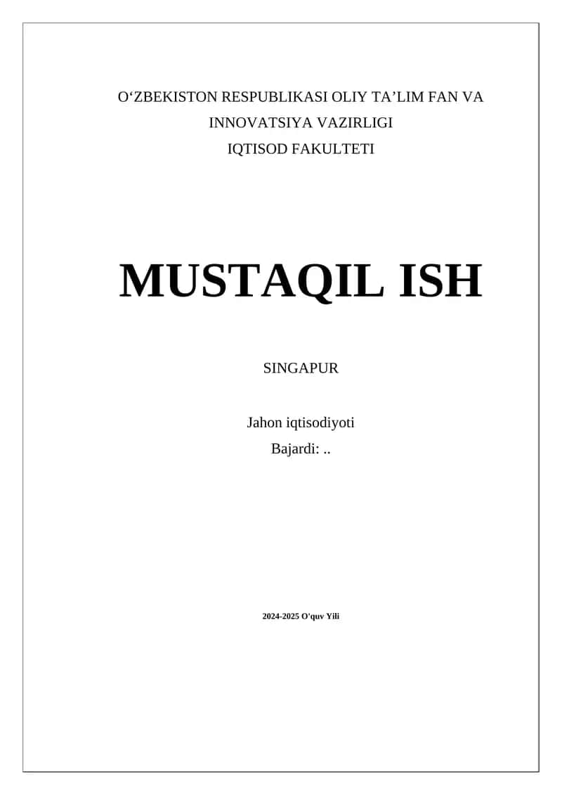 Singapurning iqtisodiy diversifikatsiyasi va yutuqlari