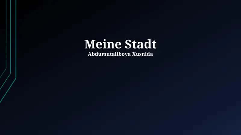 Meine Stadt