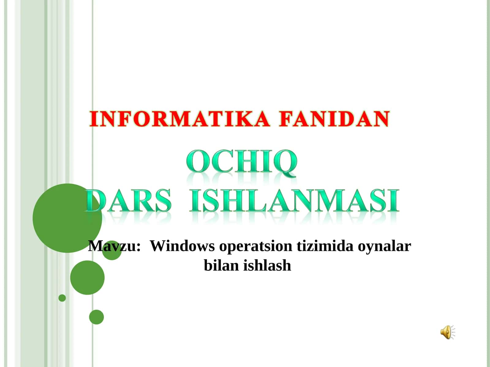 Windows operatsion tizimida oynalar bilan ishlash