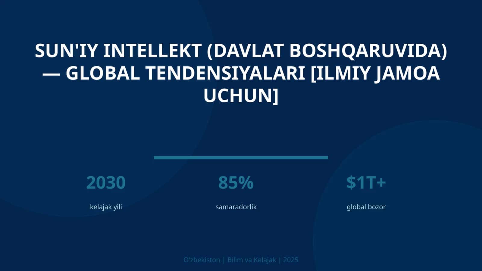 Sun'iy intellekt (davlat boshqaruvida) — global tendensiyalari [ilmiy jamoa uchun]