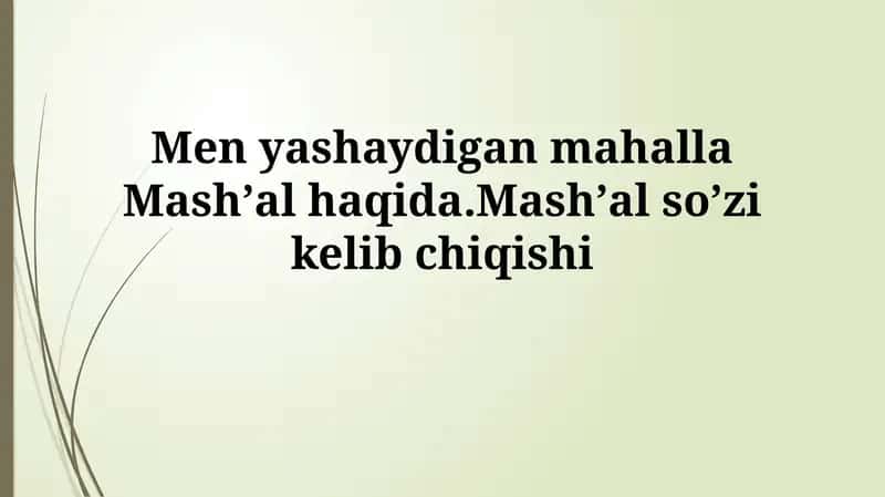 Mash'al mahallasi