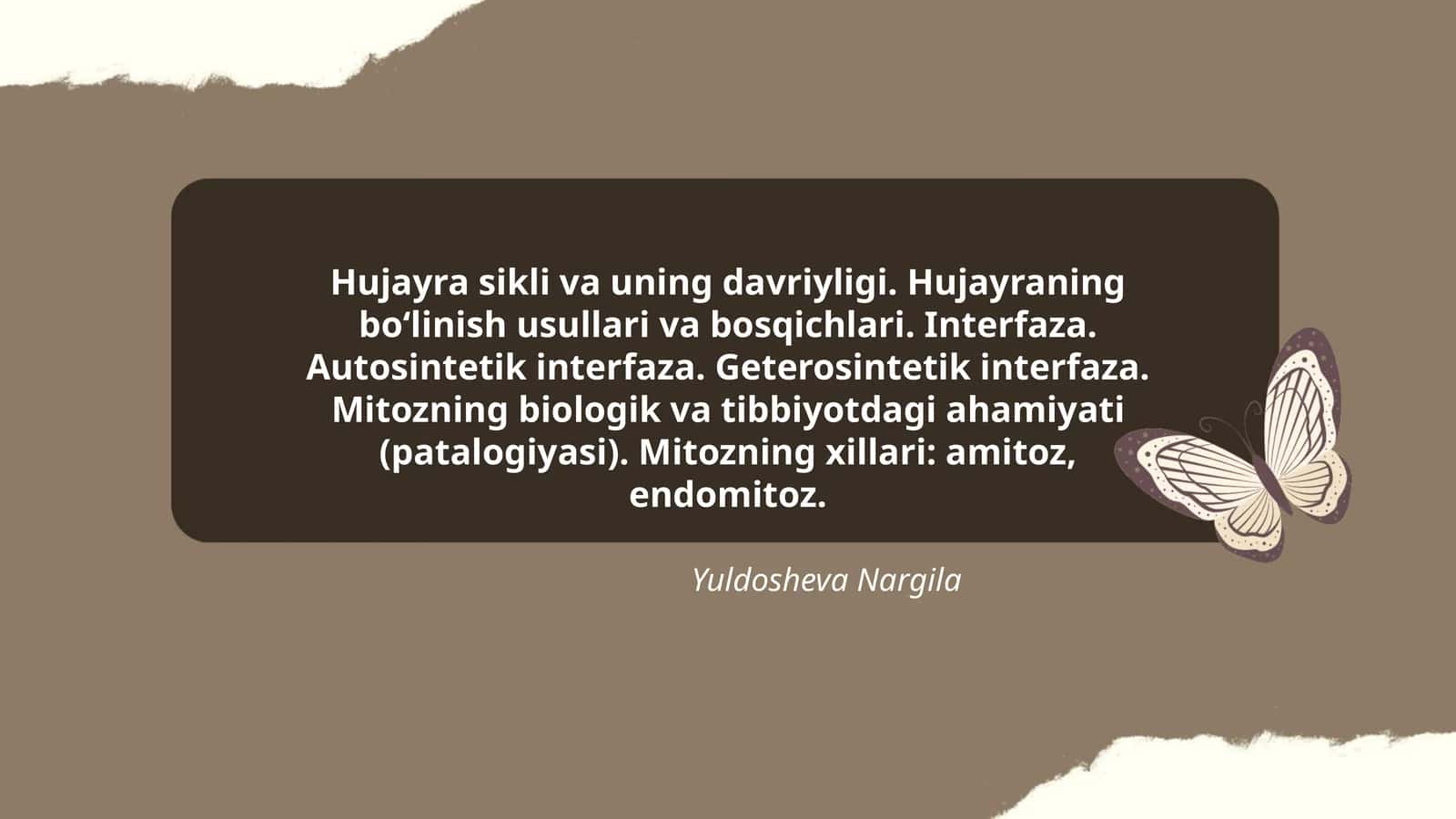 Hujayra sikli va uning davriyligi