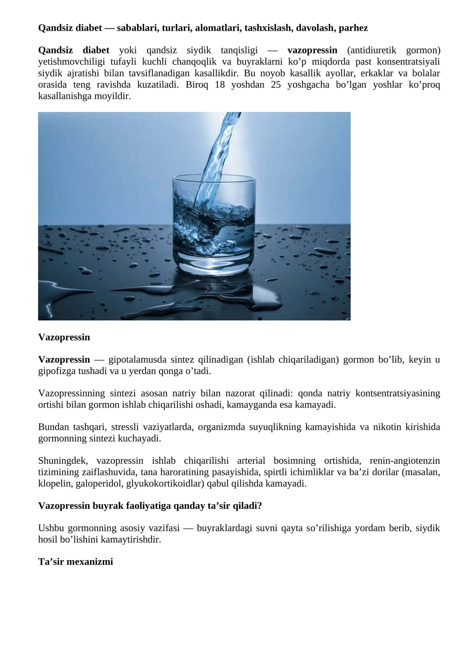 Qandsiz diabet