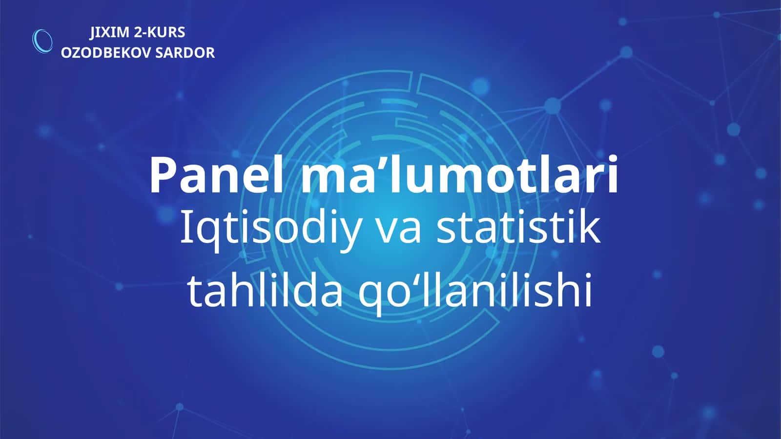 Panel ma’lumotlari