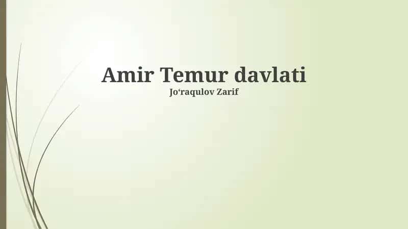 Amir Temur davlati