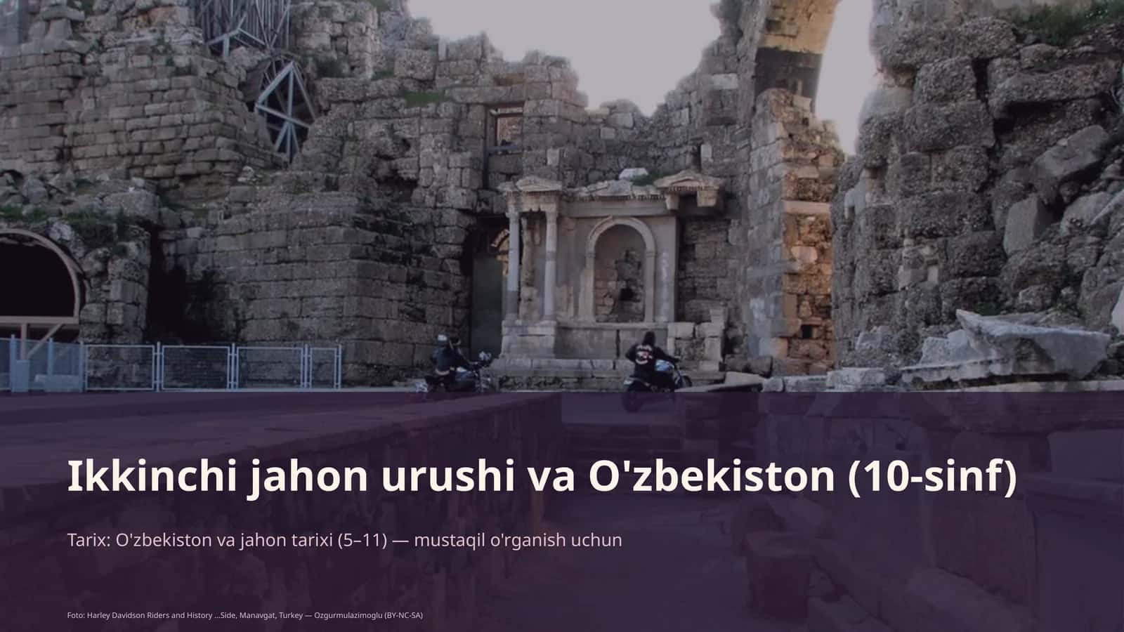 Ikkinchi jahon urushi va O'zbekiston (10-sinf)
