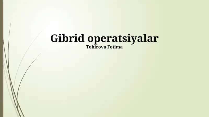Gibrid operatsiyalar