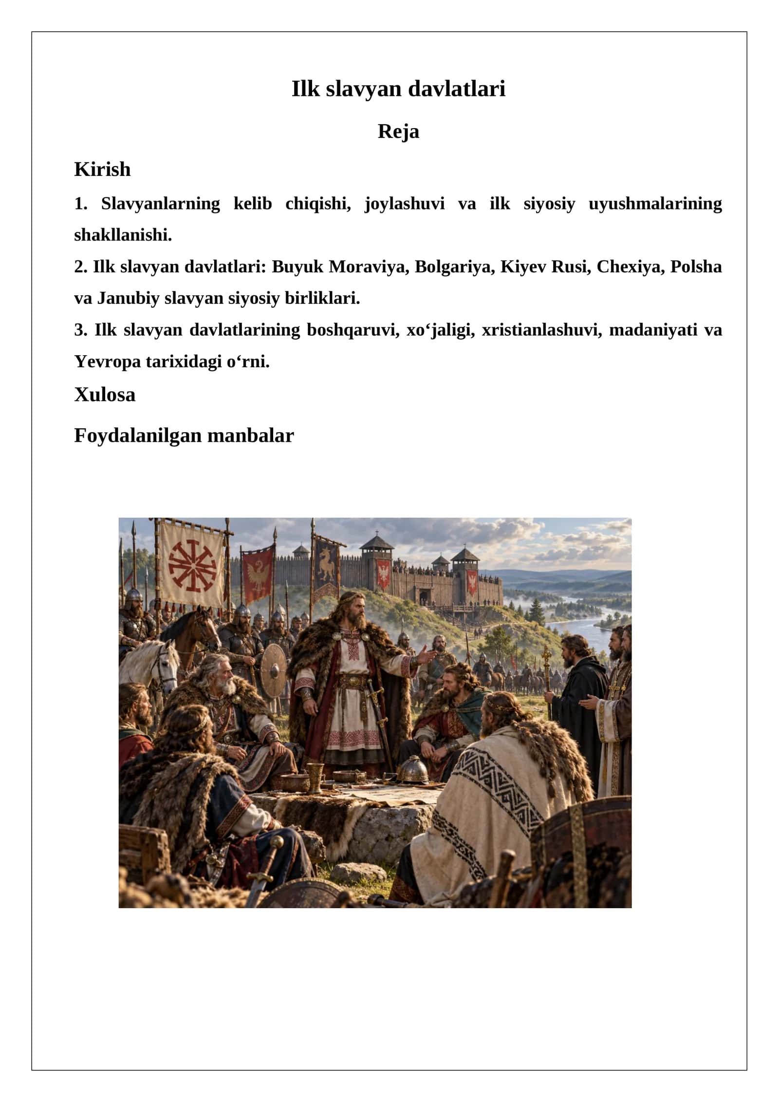 Ilk slavyan davlatlari
