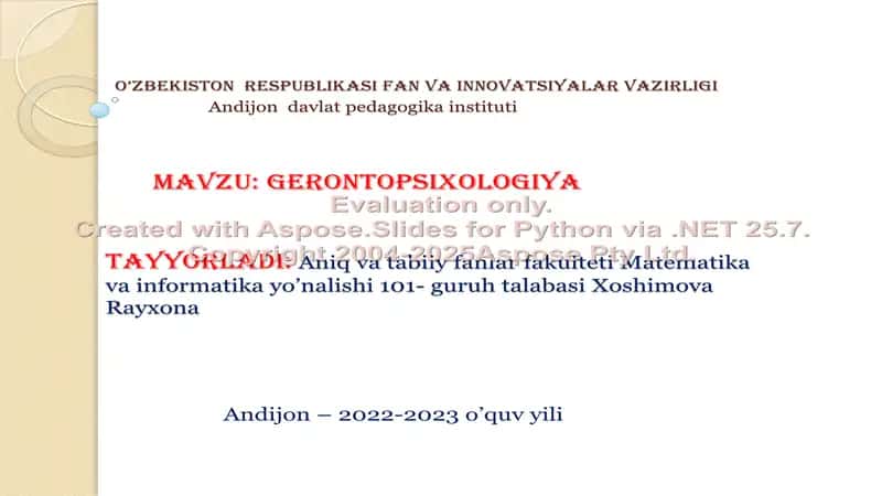 Gerontopsixologiya