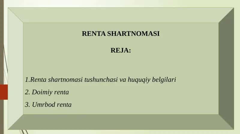RENTA SHARTNOMASI