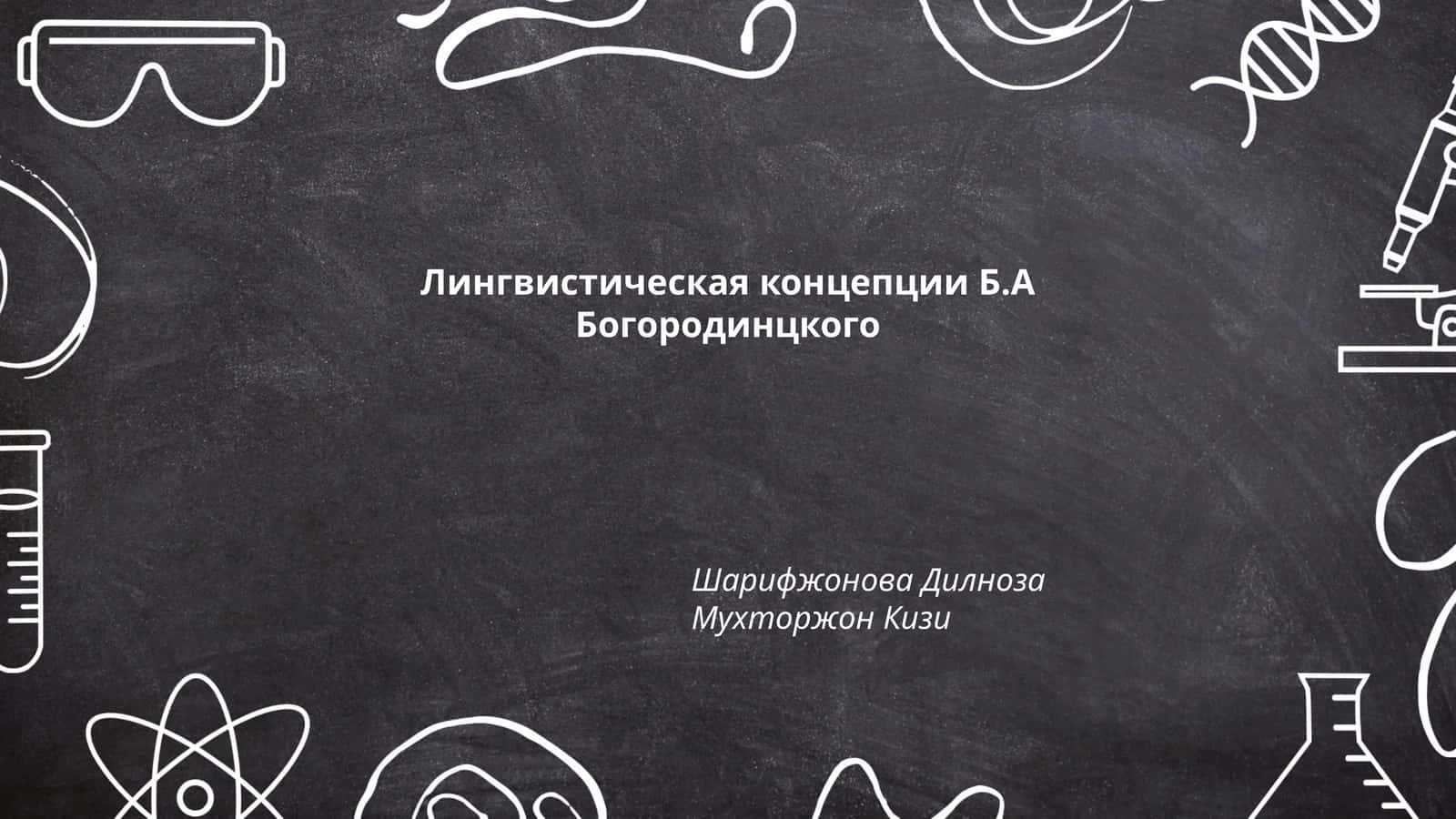 Лингвистическая концепции Б.А Богородинцкого
