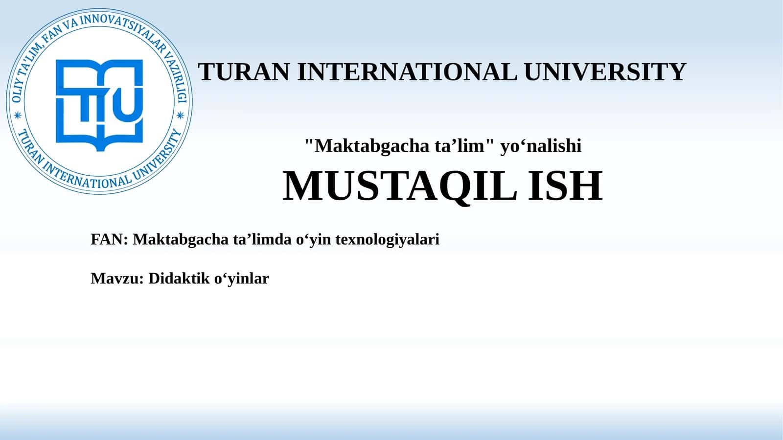 Didaktik o‘yinlar Didaktik o‘yinlar va ularning ta’limiy imkoniyatlari Didaktik o‘yinlar | Методика использования учебных игр