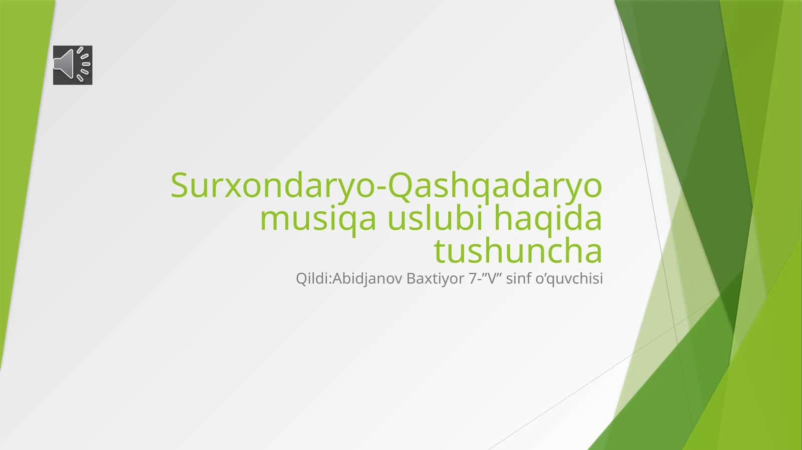 Surxondaryo-Qashqadaryo musiqa uslubi haqida tushuncha