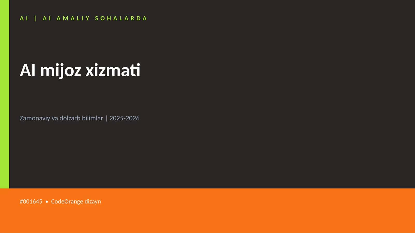AI mijoz xizmati