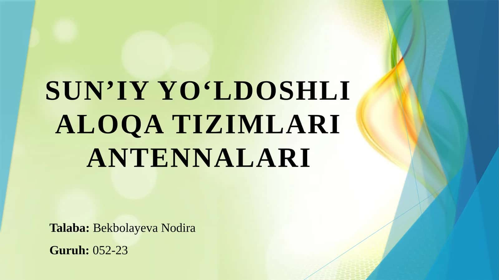 Sun'iy yo'ldoshli aloqa tizimlari antennalari