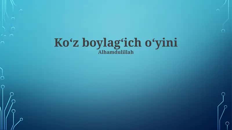 Koʻz boylagʻich oʻyini