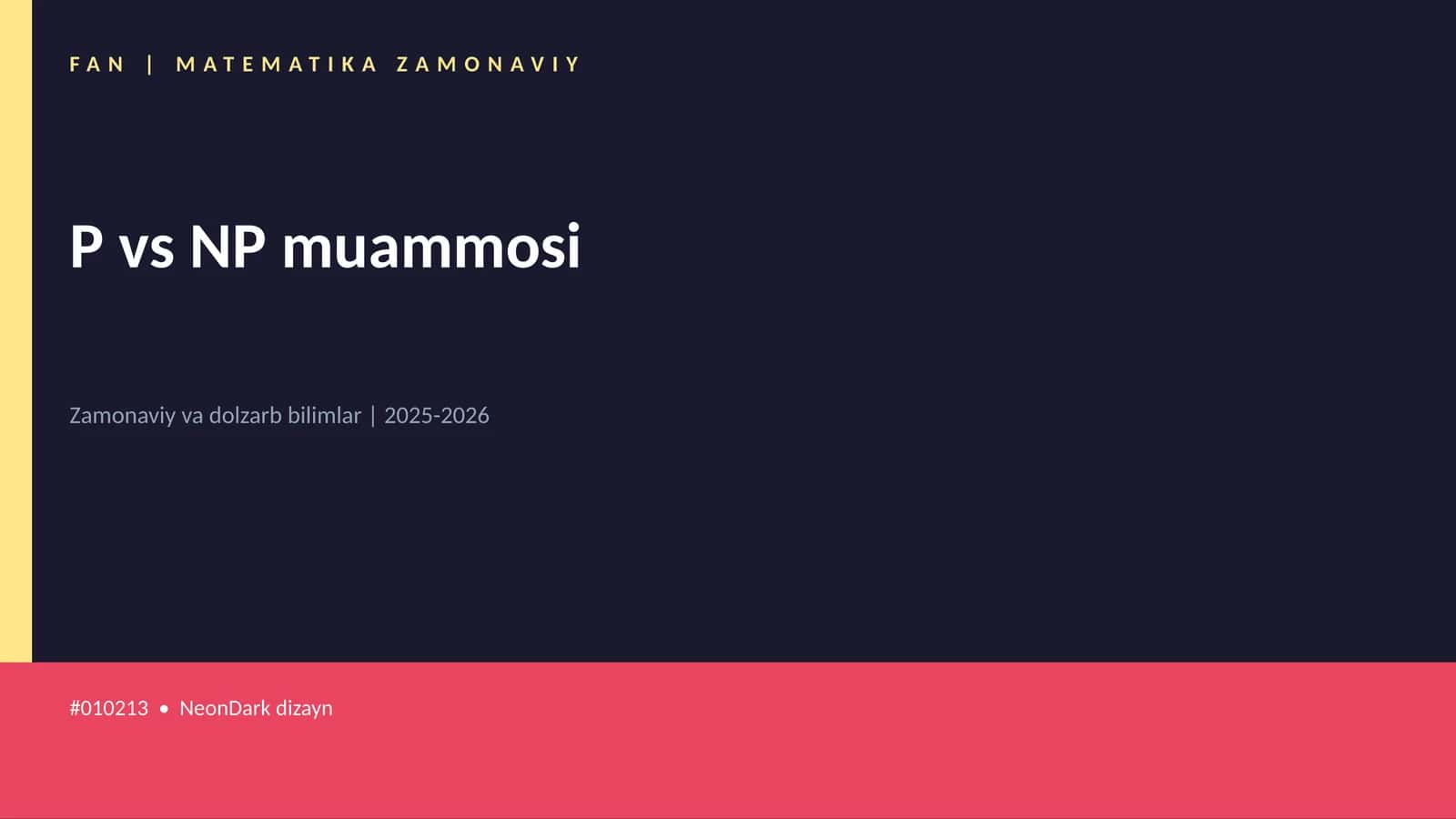 MATEMATIKA ZAMONAVIY