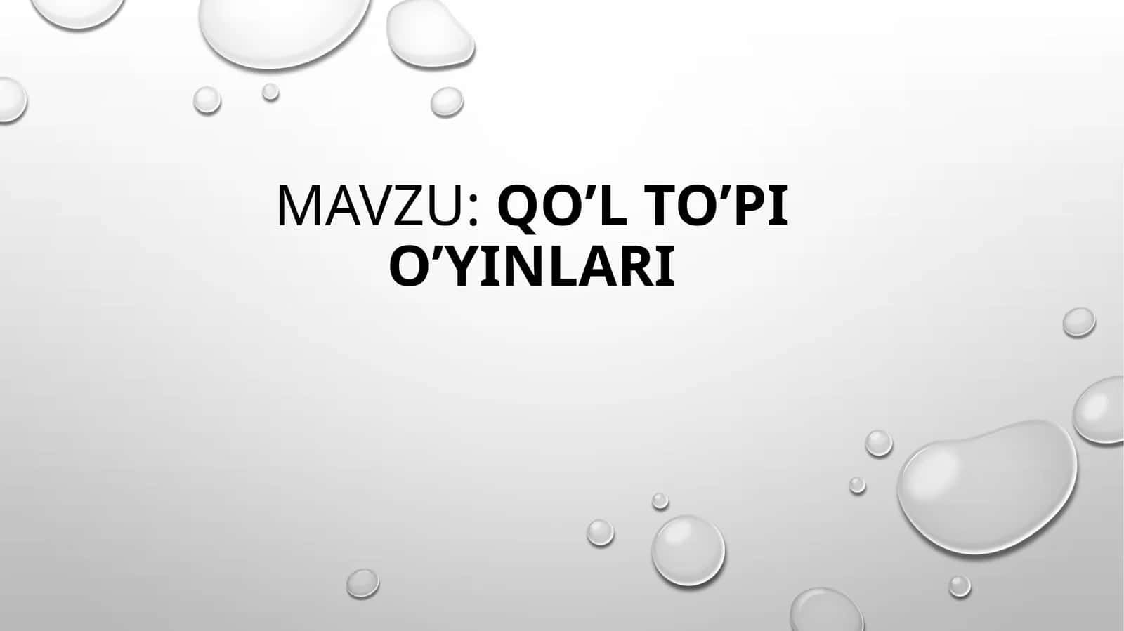 Ganbol ôyining rivojlanish tarixi