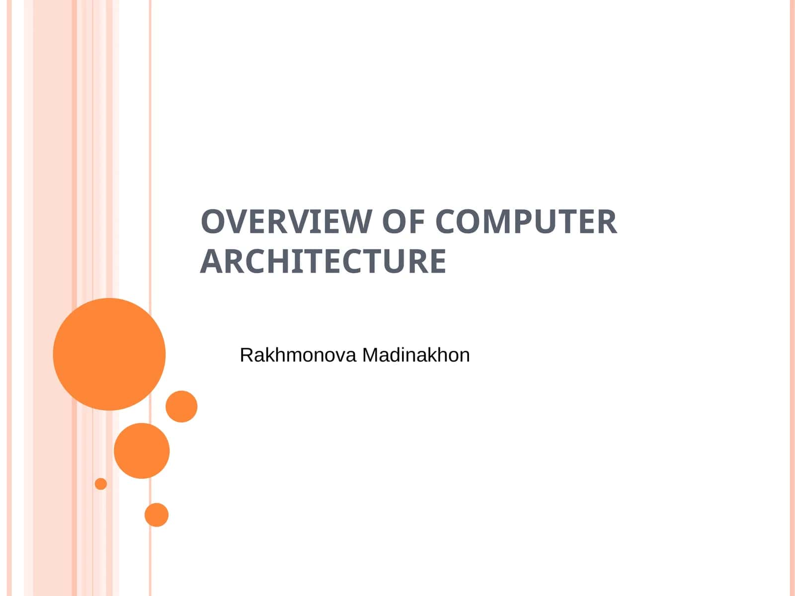 COMPUTER ARCHITECTURE