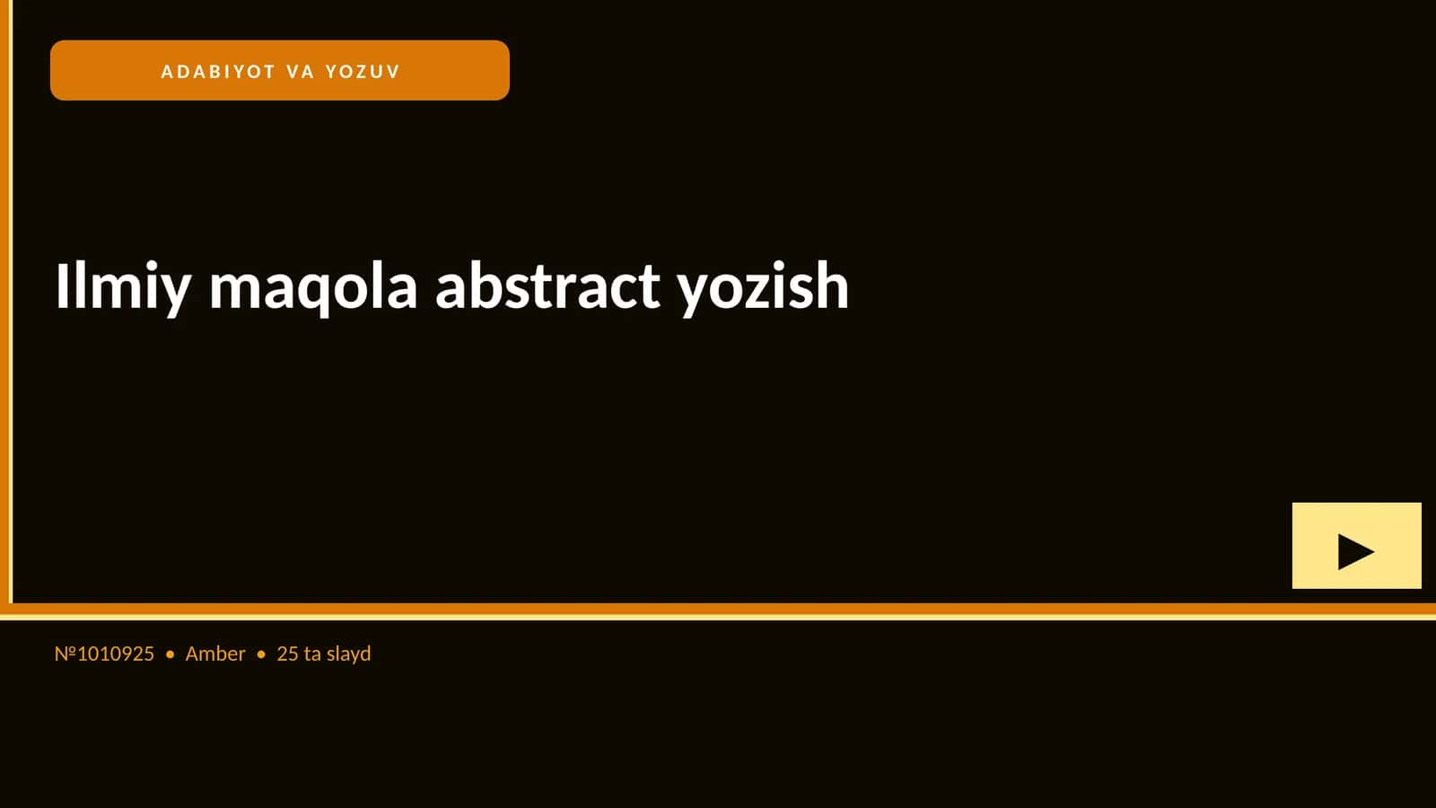 Ilmiy maqola abstract yozish