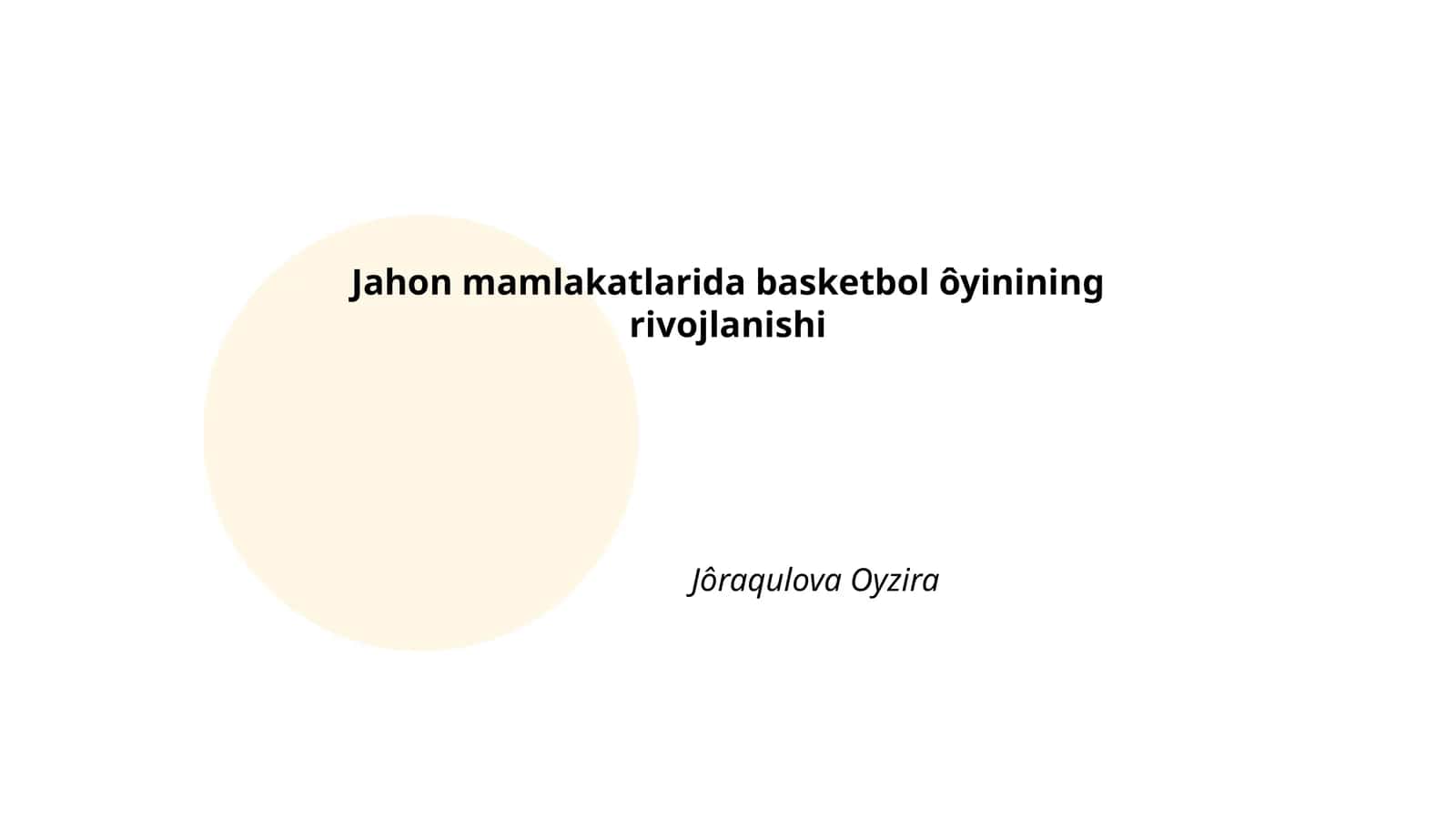 AQShda basketbolning rivojlanishi