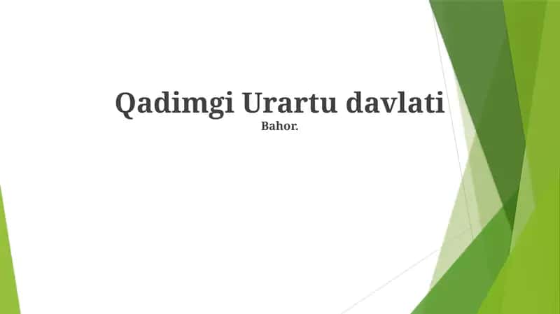 Qadimgi Urartu davlati