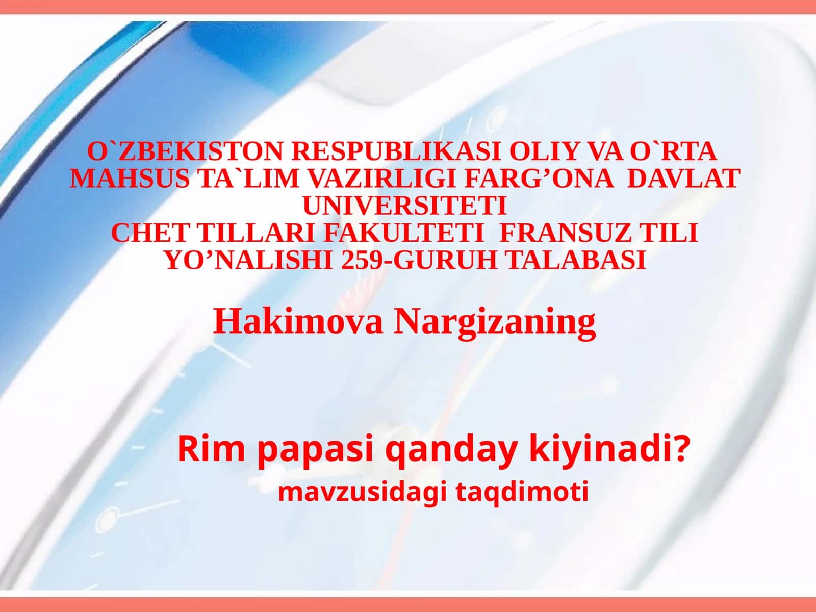 Mavzu: Nargizaning Rimpapasi qanday kiyinadi?