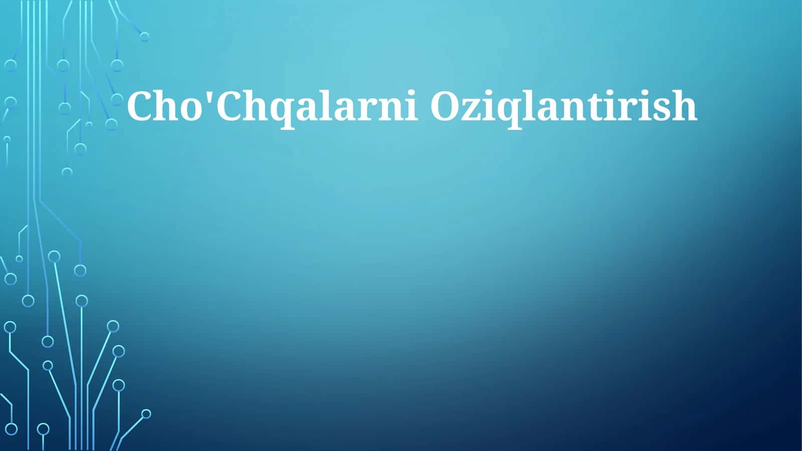 Cho'Chqalarni Oziqlantirish