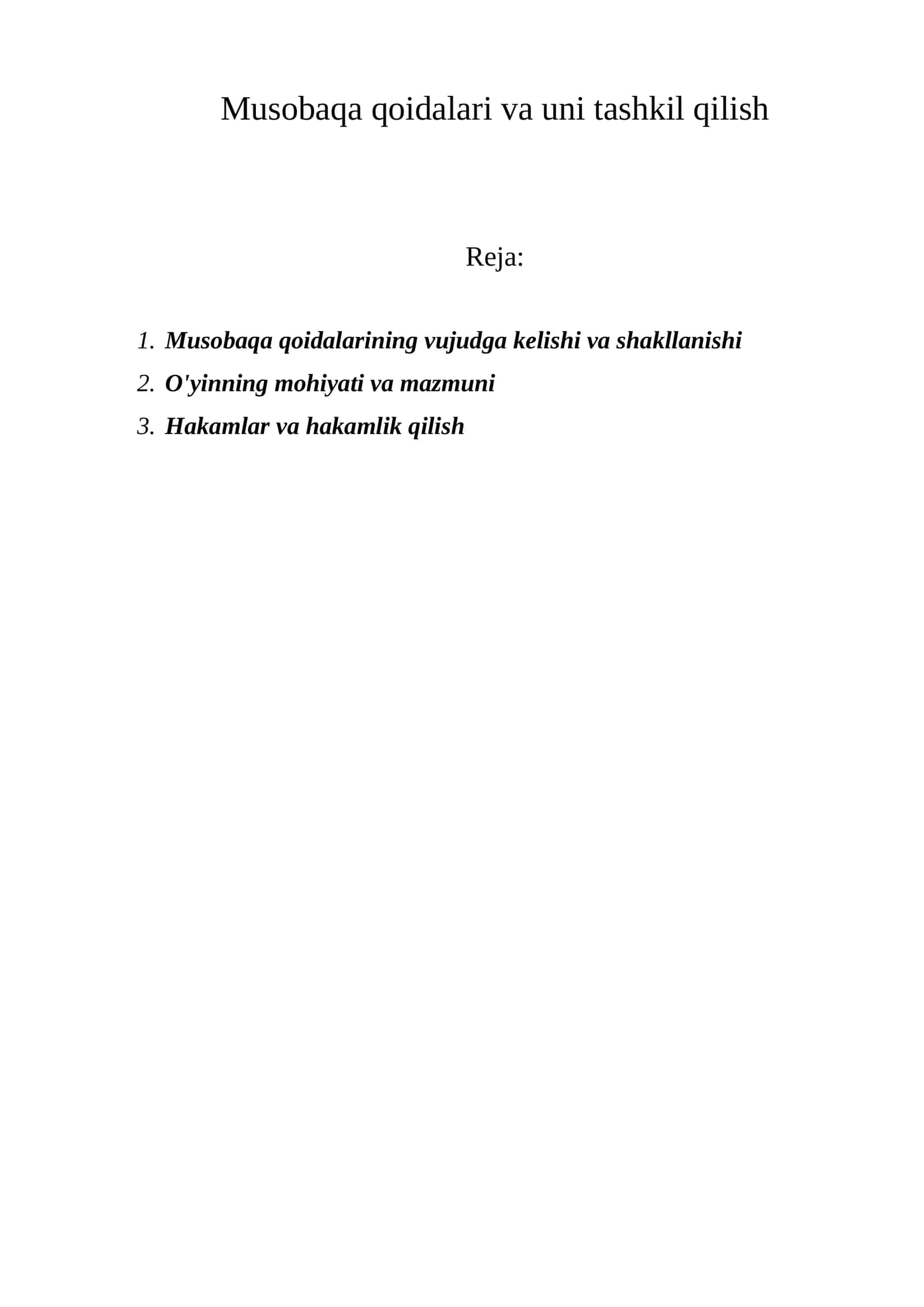 Voleybol o'yinining dastlabki rasmiy o'yin qoidalari