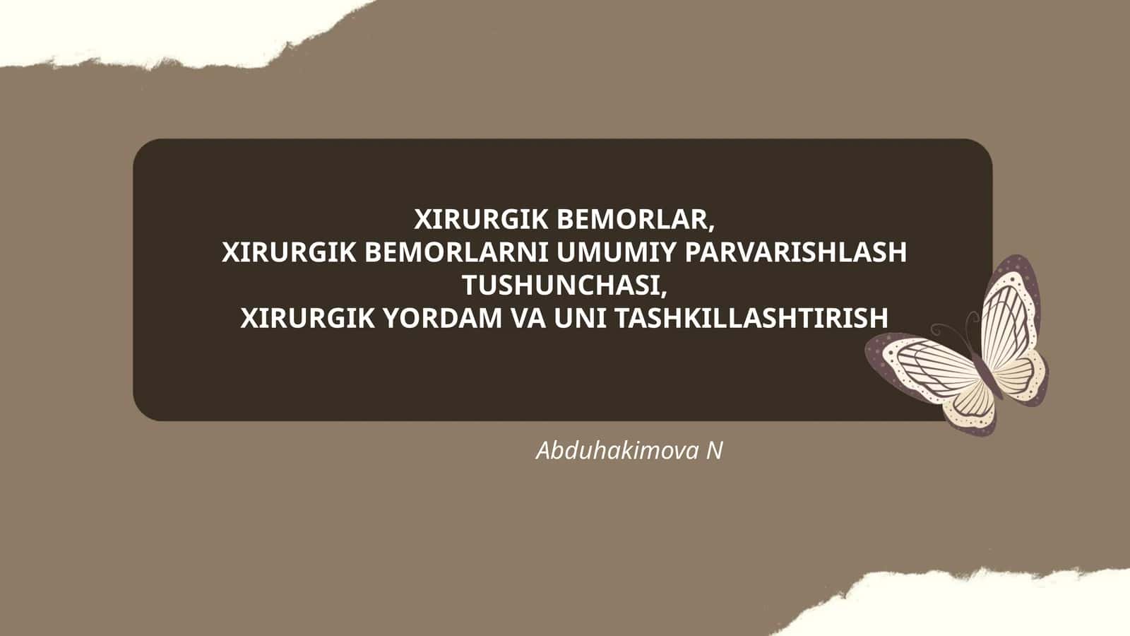 XIRURGIK BEMORLAR