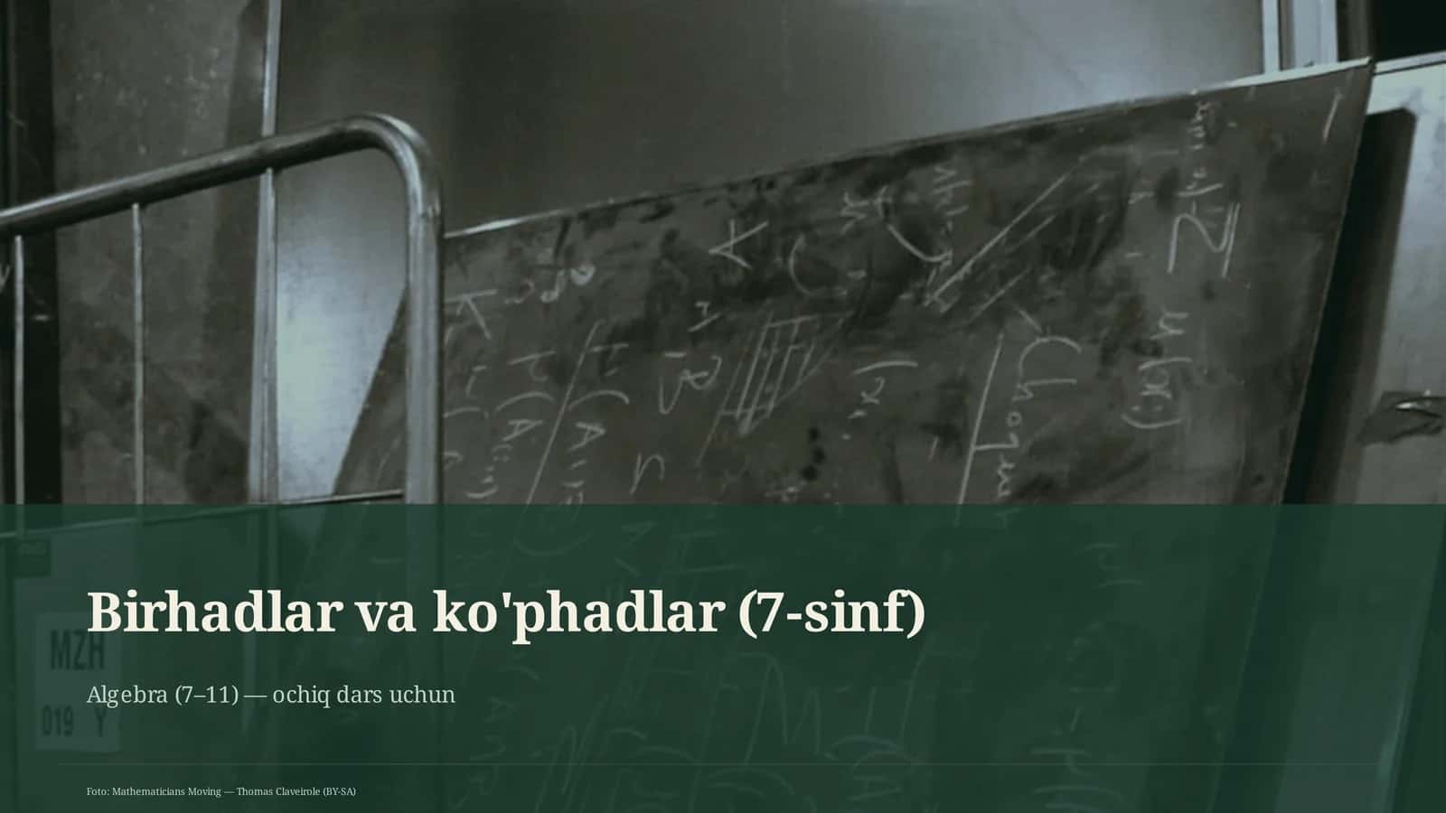 Birhadlar va ko'phadlar (7-sinf)