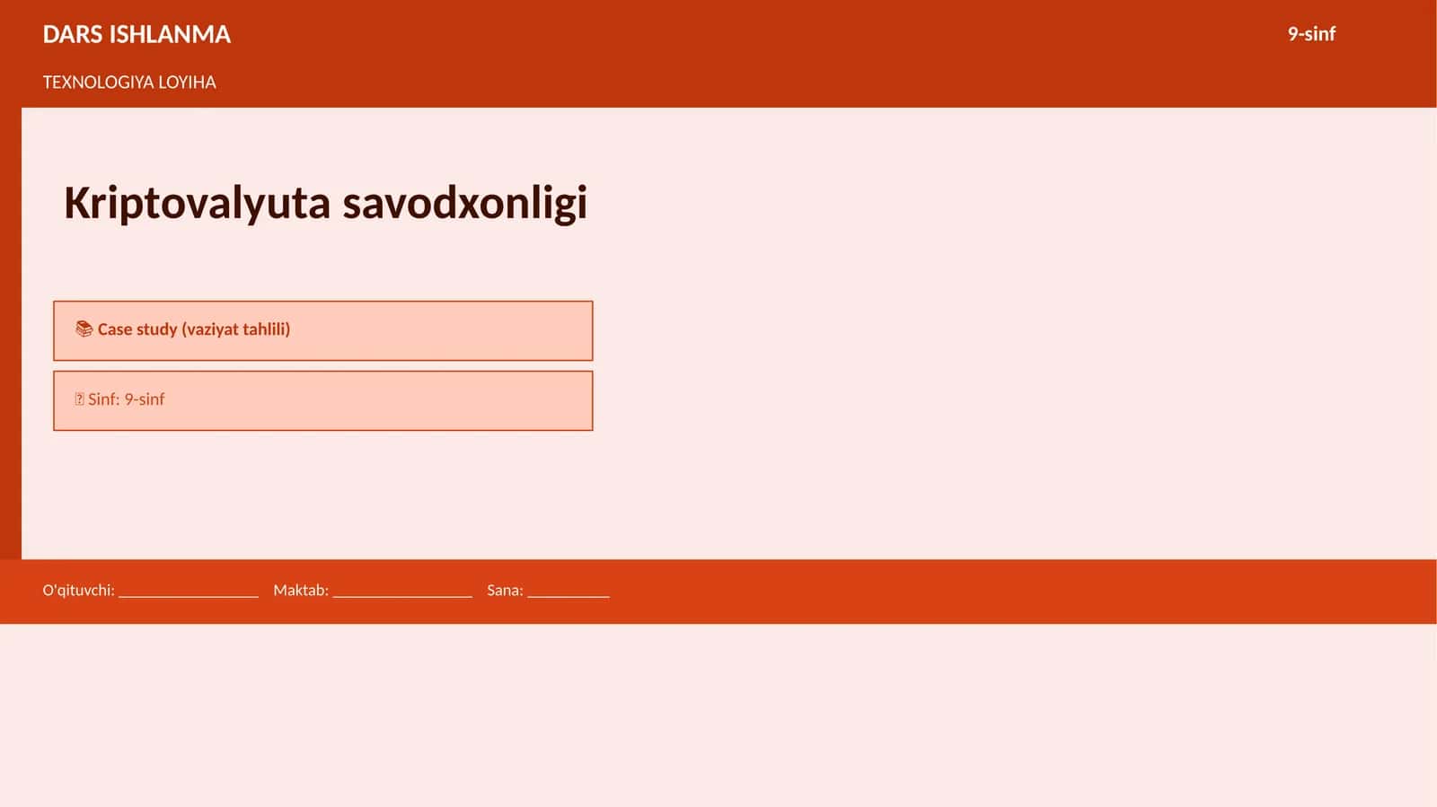TEXNOLOGIYA LOYIHA