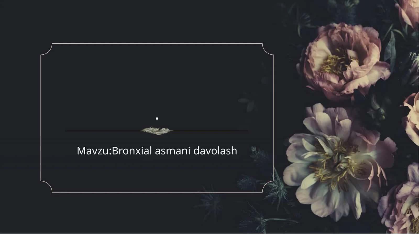Bronxial asmani davolash
