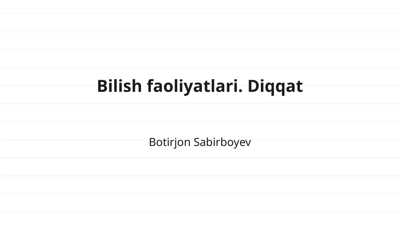 Bilish faoliyatlari