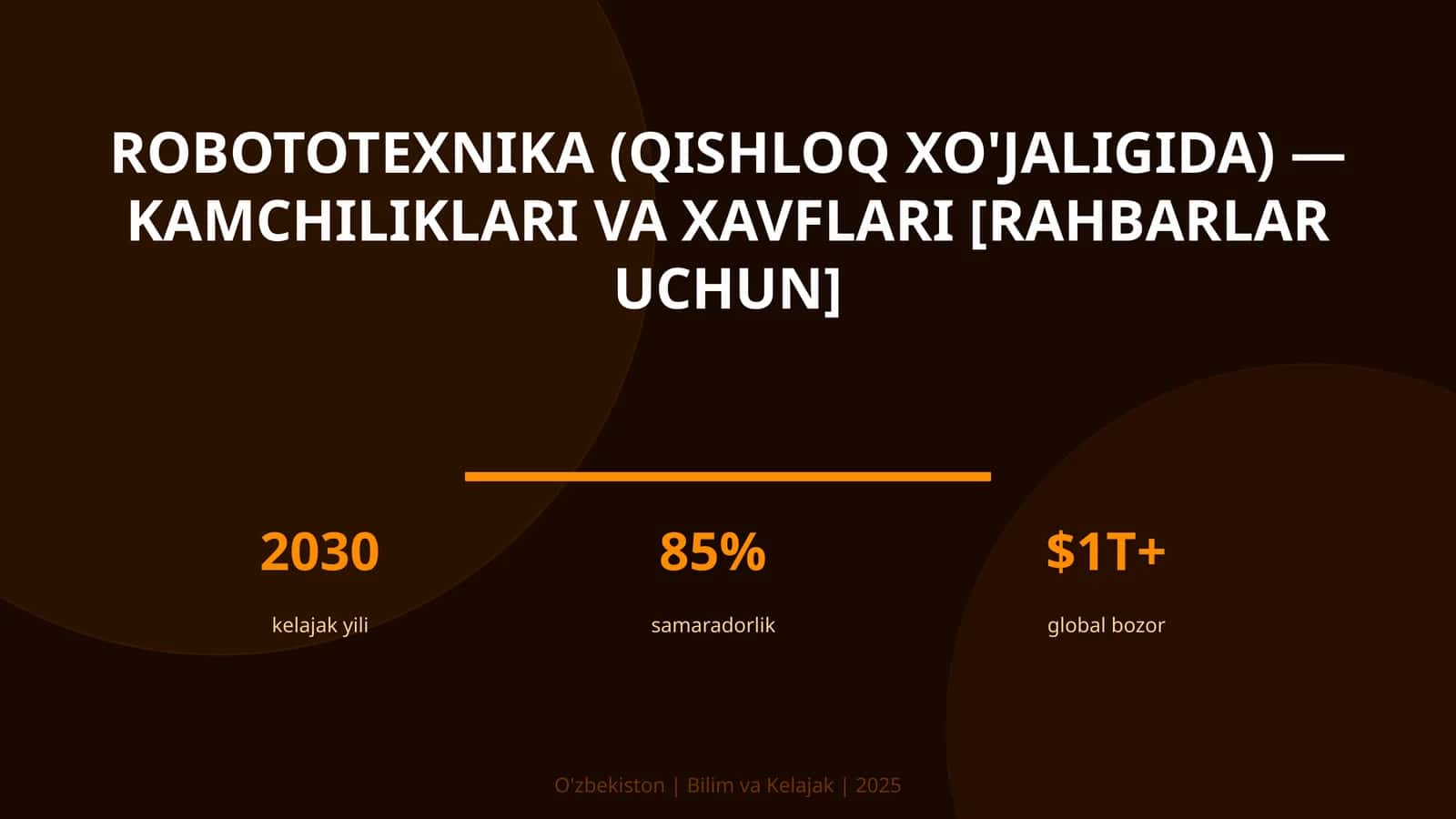 Robototexnika (qishloq xo'jaligida) — kamchiliklari va xavflari [rahbarlar uchun]