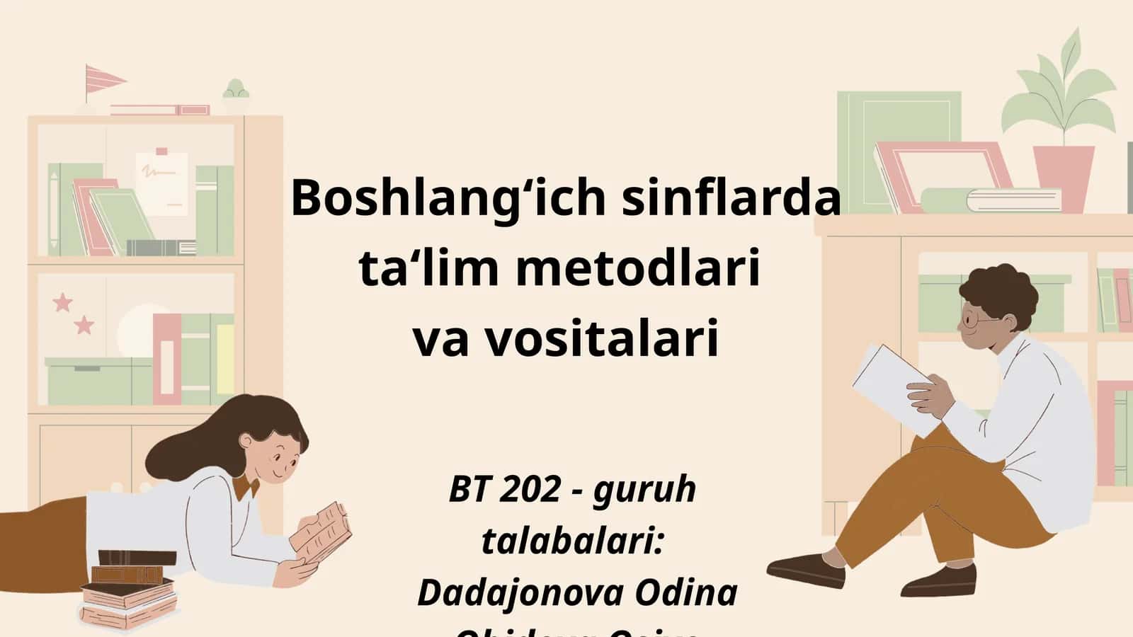 Boshlang‘ich sinflarda ta‘lim metodlari va vositalari